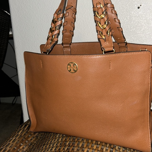Tory Burch Brown Leather Tote Bag - Picture 3 of 10